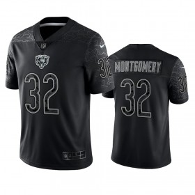 Miesten Chicago Bears NFL Pelipaita David Montgomery 32 Musta Reflective Limited